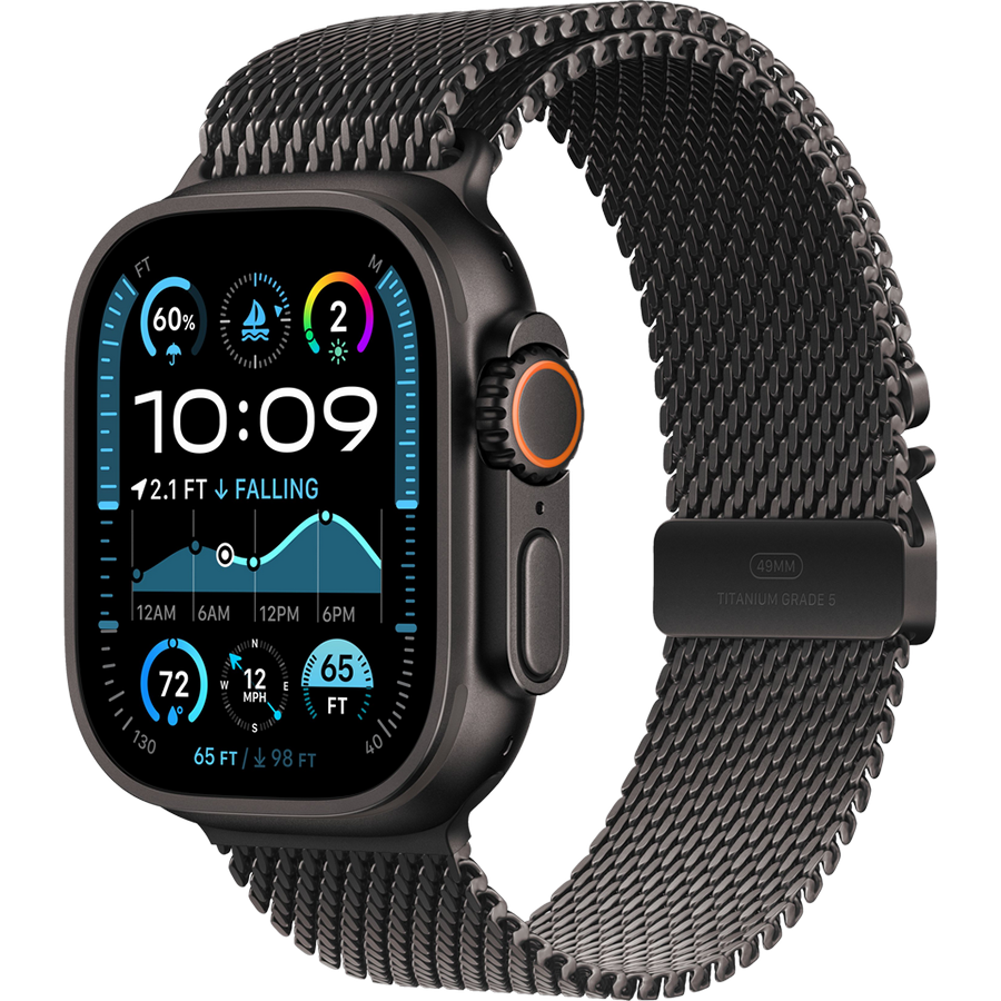 Apple Watch Ultra 2 Black Titanium Milanese Loop