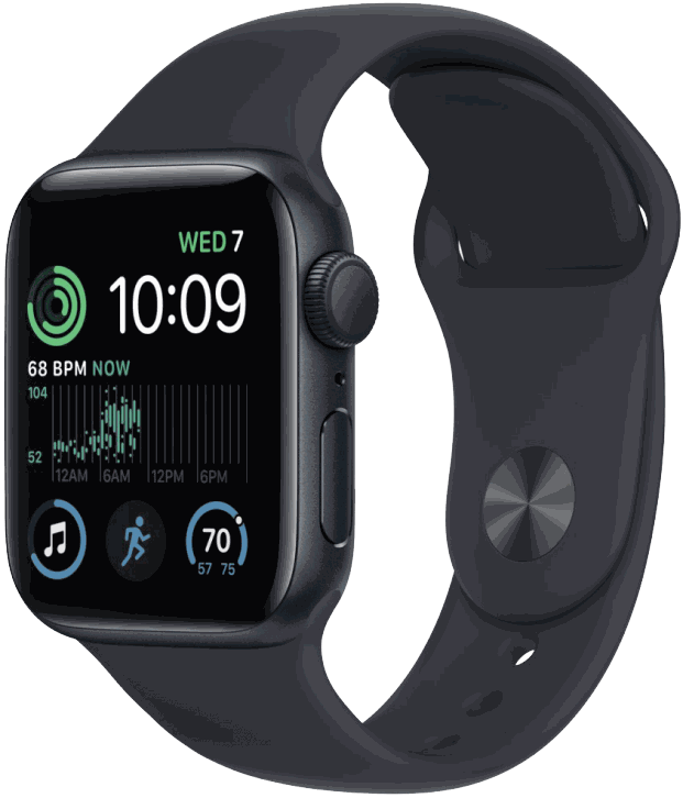 Apple Watch SE 2022 44mm Midnight Sport Band